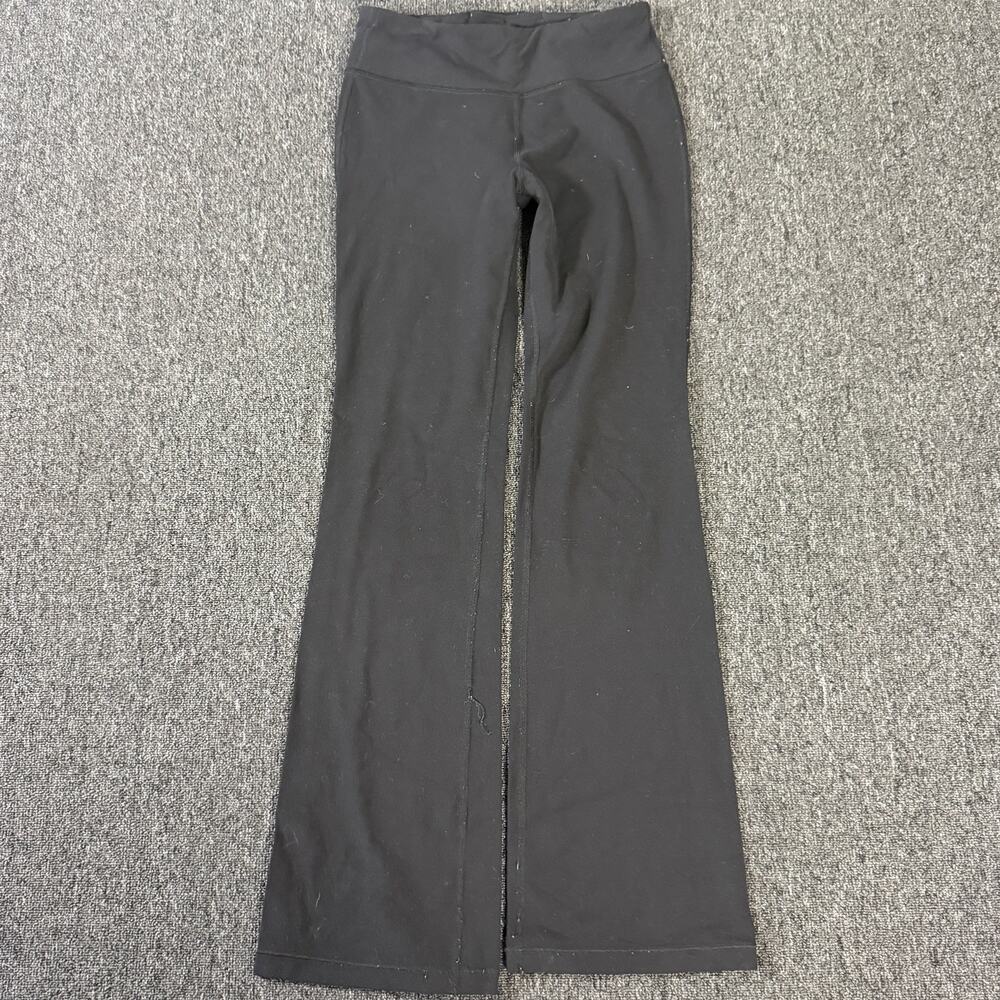 Vintage Y2k Athleta Black Flare Yoga Pants Classic Casual Girls Large